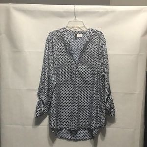 Manhattan Blues Blouse, Tops Blue/White